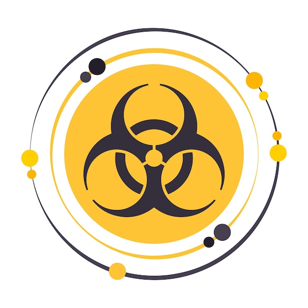 Icon gráfico de precaución para los materiales biológicos peligrosos o peligrosos