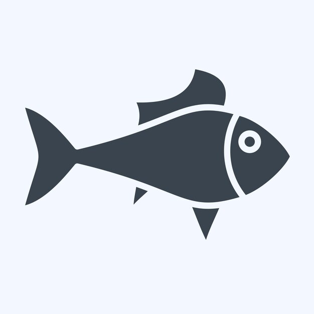 Icon Guppy relacionado con el símbolo del mar estilo glifo ilustración simple