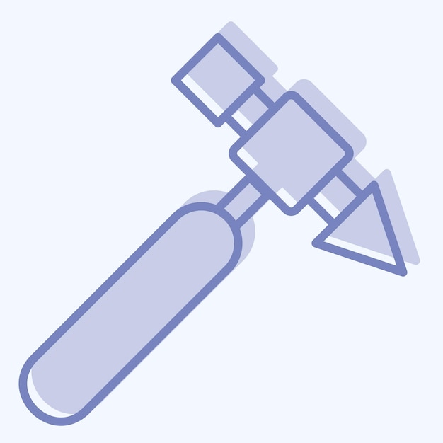 Icon Hammer relacionado con el símbolo del equipo de soldador estilo de dos tonos diseño simple editable
