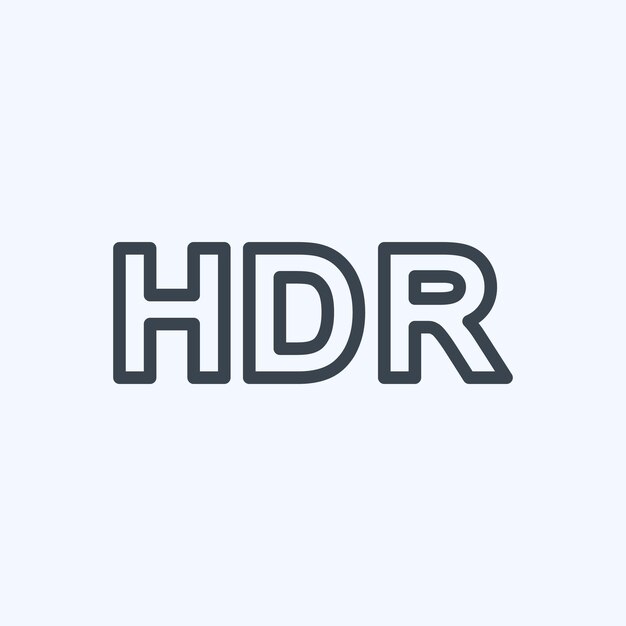 Icon HDR Off adecuado para la edición de fotos diseño de estilo de línea de símbolo editable 1