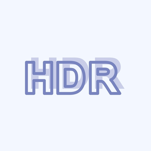 Icon HDR Off adecuado para la edición de fotos símbolo de estilo de dos tonos diseño editable 1