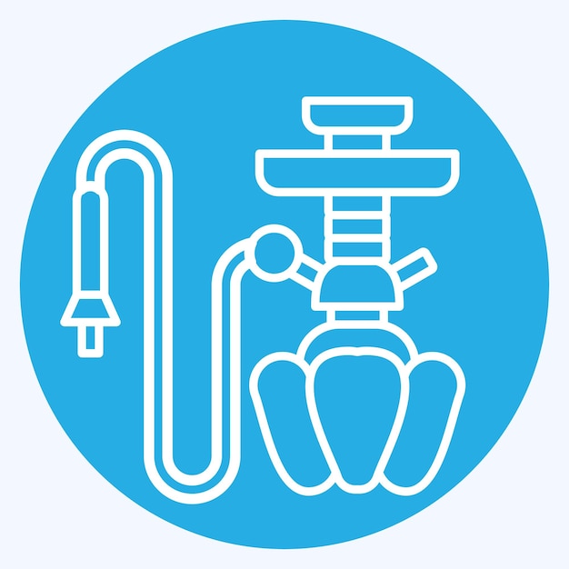 Icon Hookah relacionado con Arabia Saudita símbolo de ojos azules estilo diseño simple editable