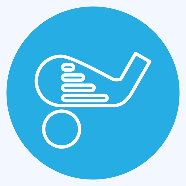 Icon Hosel relacionado con Equipo deportivo símbolo ojos azules estilo editable