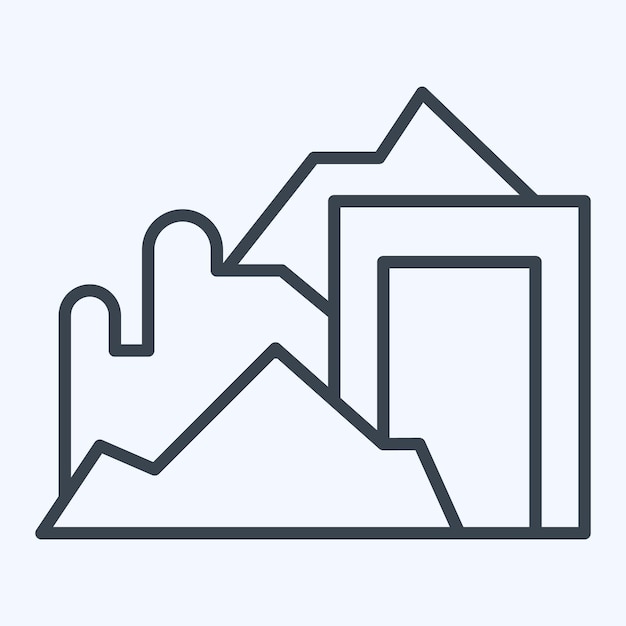 Icon House relacionado con el estilo de línea de símbolos de bomberos ilustración simple