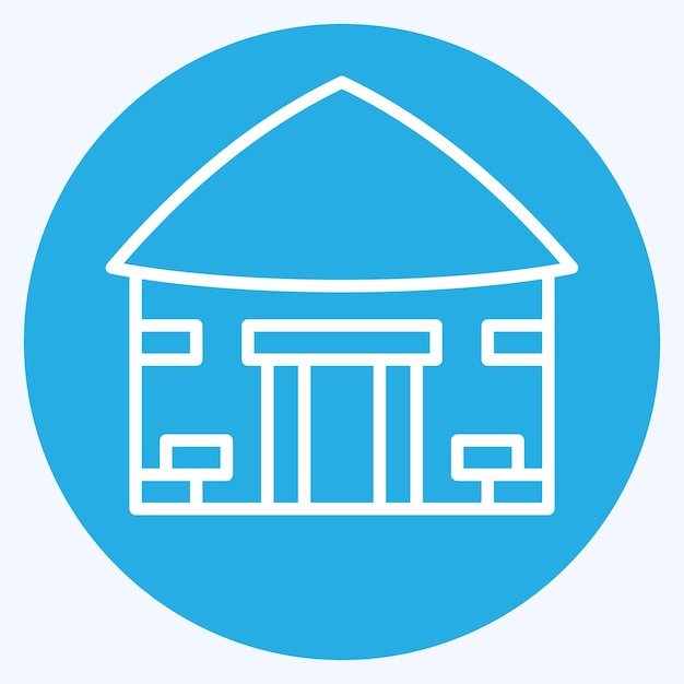Icon House relacionado con el símbolo celta estilo de ojos azules diseño simple editable