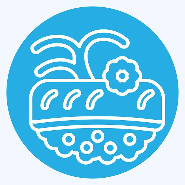 Icon Ike relacionado con el símbolo de Sushi estilo de ojos azules diseño simple editable