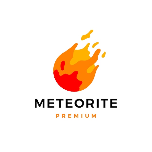 Icon Ilustración del vector del logotipo de la bola de fuego del impacto del meteorito