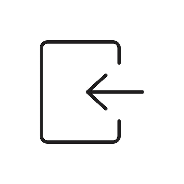 Icon de inicio de sesión Contorno delgado simple