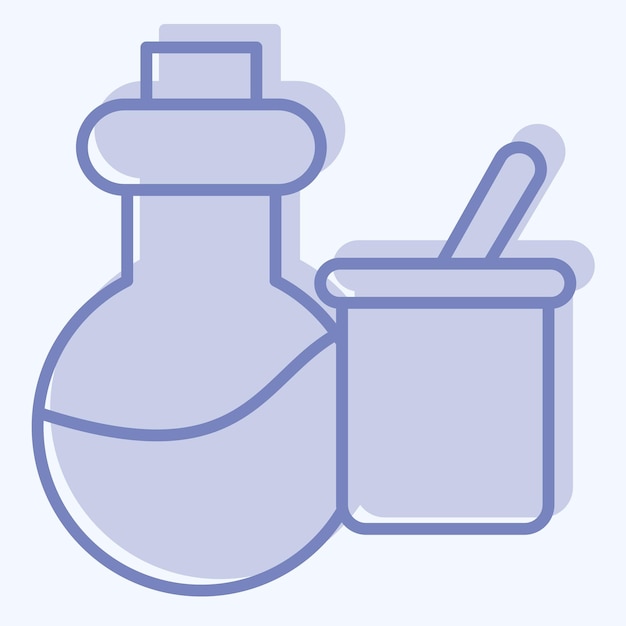 Icon Instrumentos científicos relacionados con la bioquímica símbolo de estilo de dos tonos diseño simple editable