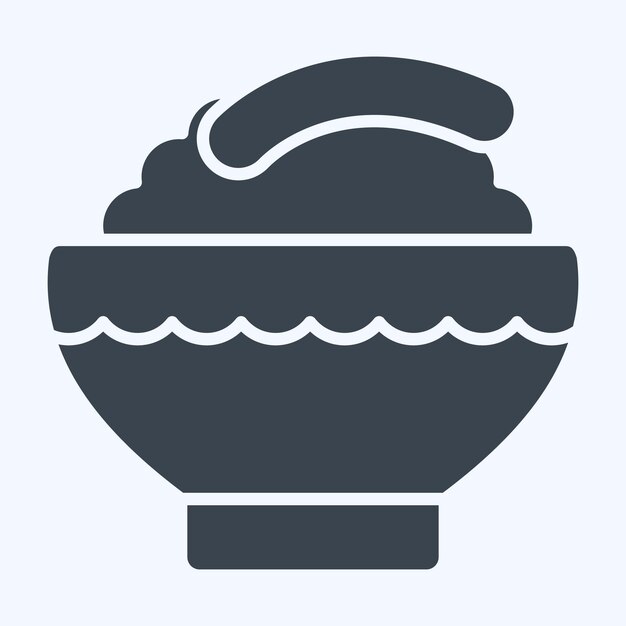 Icon Kabayaki relacionado con Japón símbolo estilo glifo ilustración simple
