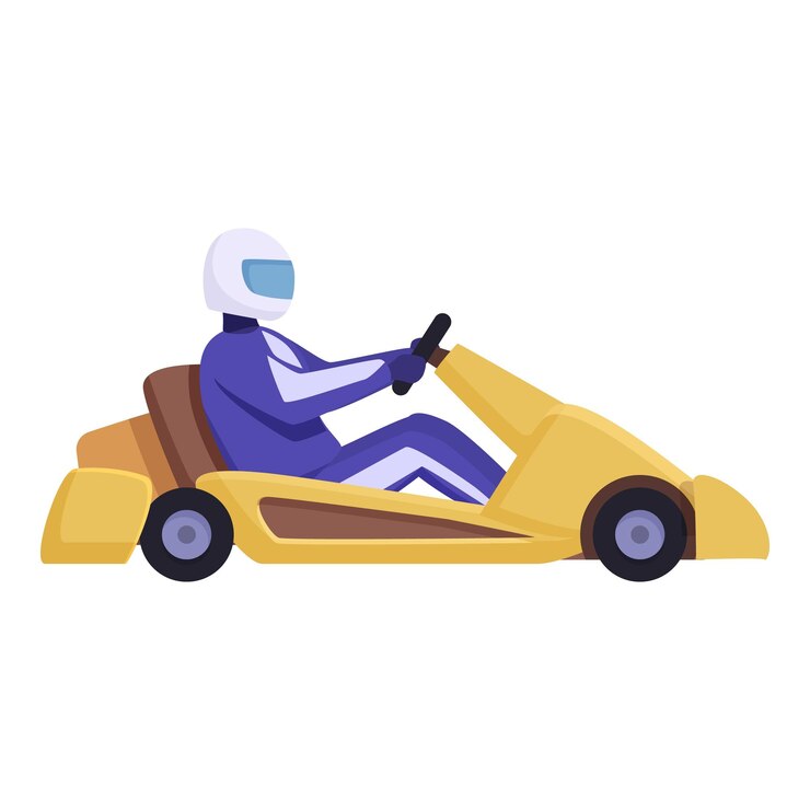 Icon de karting de energía vector de dibujos animados energía de adrenalina