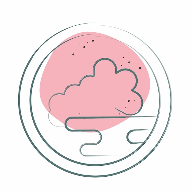 Icon Kimchi relacionado con el símbolo de Corea Color Spot Estilo ilustración sencilla