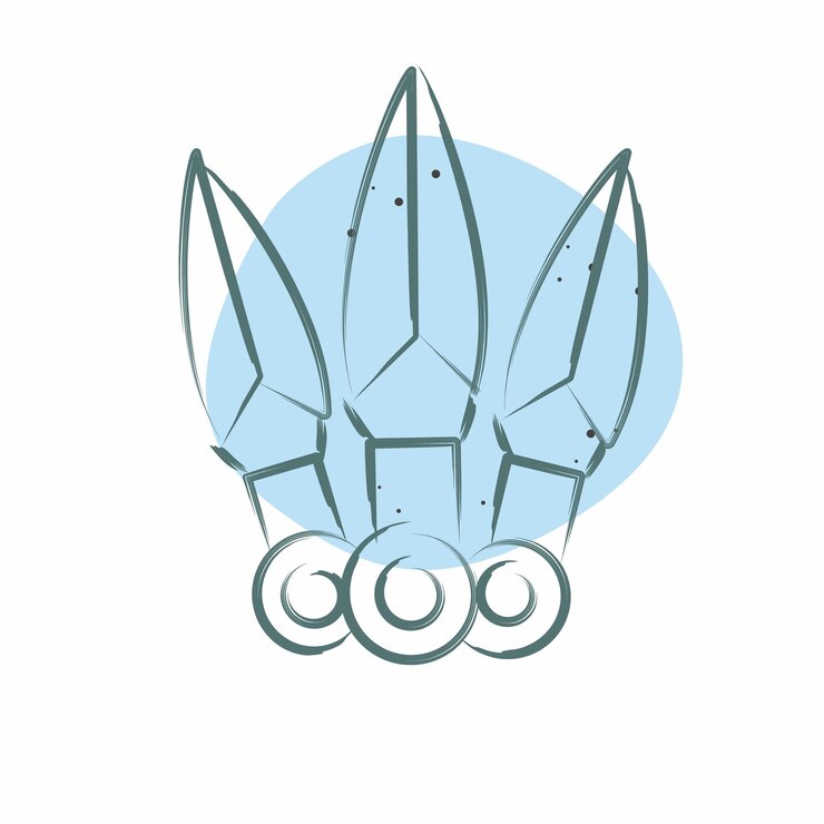 Vector icon kunai relacionado con el símbolo ninja color spot estilo ilustración sencilla