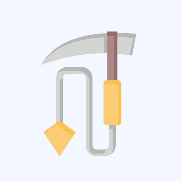 Icon Kusarigama relacionado con el símbolo Ninja estilo plano ilustración simple