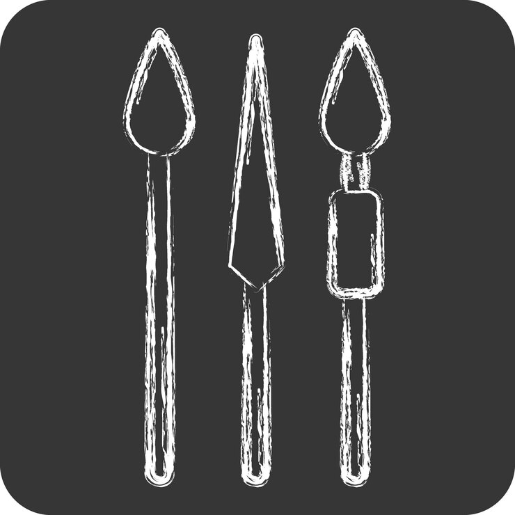 Vector icon lance relacionado con el símbolo de kenia tiza diseño sencillo de estilo editable ilustración sencilla