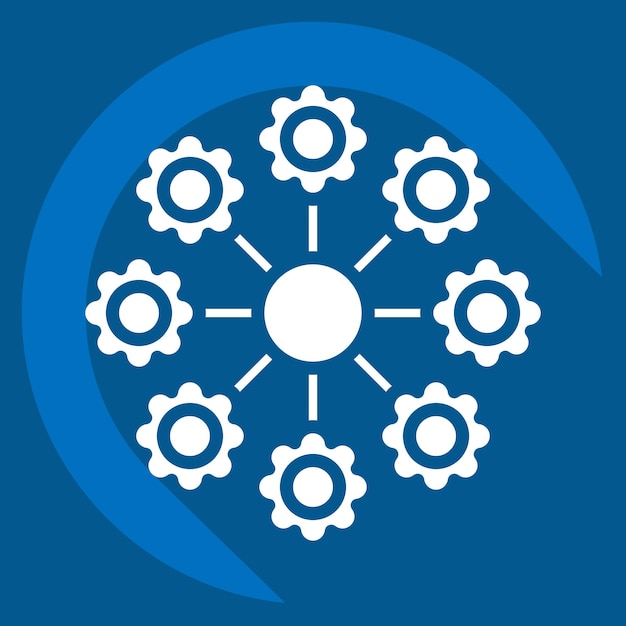 Icon Lantanas relacionadas con el símbolo de las flores estilo de sombra larga diseño simple editable