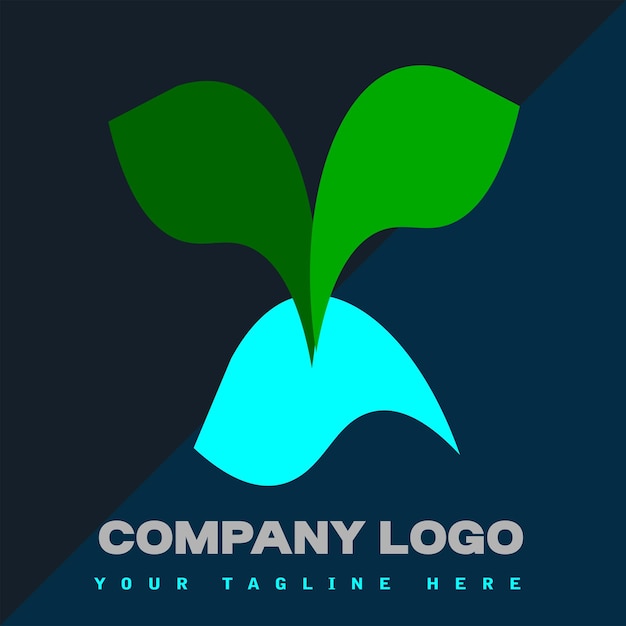 Icon leaf única plantilla de diseño de la mejor compañía