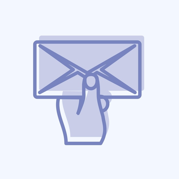 Icon letra genérico adecuado para las acciones de la mano símbolo diseño de estilo de dos tonos editable