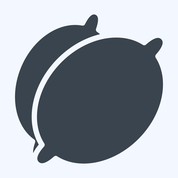 Icon Lime relacionado con Frutas y verduras símbolo estilo glifo editable
