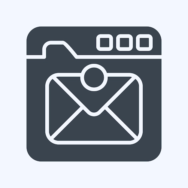 Icon Linkedin relacionado con el estilo de glifo del símbolo de comunicación diseño simple editable 1