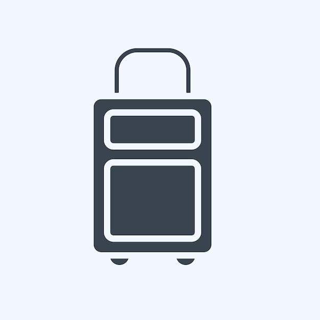 Icon Maleta relacionada con el símbolo de Eid Al Adha estilo glifo diseño simple editable