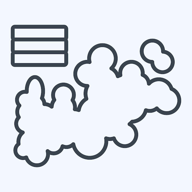 Icon Mapa relacionado con Rusia estilo de línea de símbolos diseño simple editable