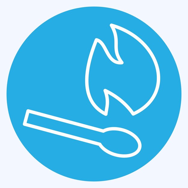Icon Match relacionado con el diseño de estilo de los ojos azules del símbolo de fumar editable