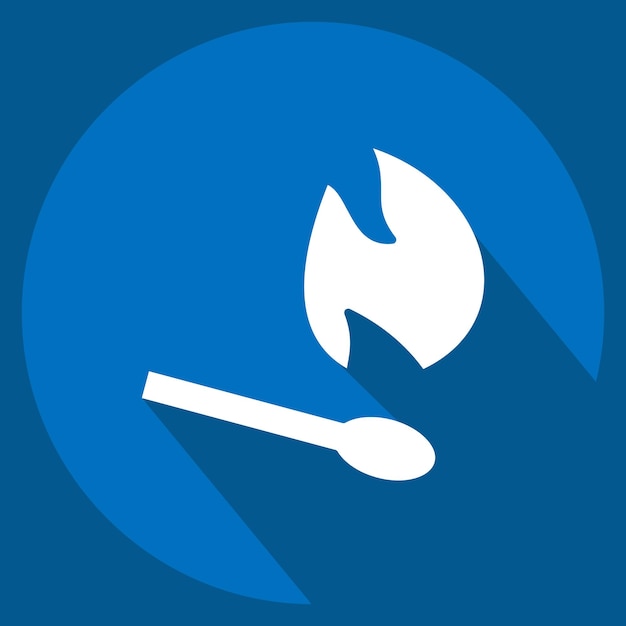 Icon Match relacionado con el diseño de estilo de sombra larga del símbolo de fumar editable