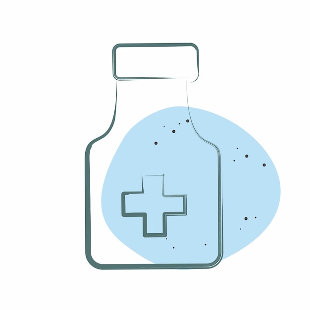 Icon Medicina 1 relacionado con el símbolo Mundial del Cáncer Color Spot Estilo diseño simple editable