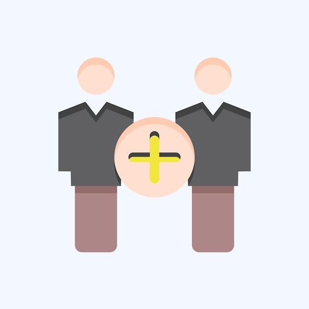 Icon Mejor comunicación relacionada con el símbolo psicológico estilo plano editable