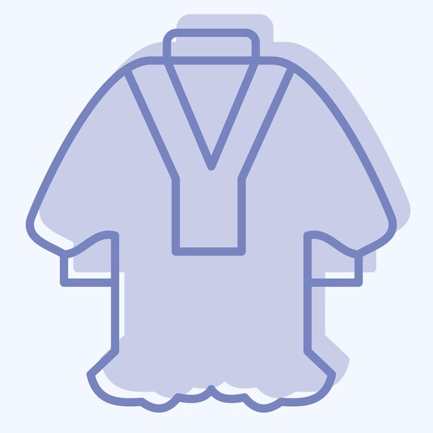Icon Mishlah relacionado con el símbolo de Qatar estilo de dos tonos ilustración simple