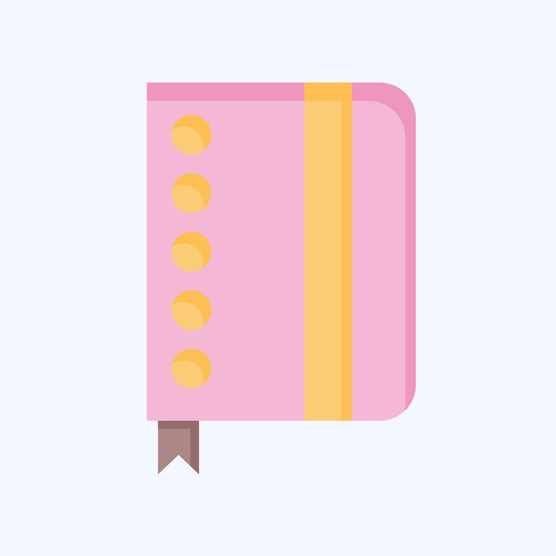 Icon Notebook relacionado con el símbolo de la oficina de correos estilo plano ilustración simple