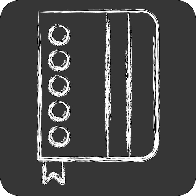 Icon Notebook relacionado con el símbolo de la oficina de correos tiza Estilo diseño simple editable ilustración simple
