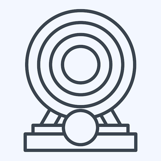 Icon Objetivo financiero relacionado con Finanzas e Impuestos estilo de línea de símbolo ilustración de diseño simple