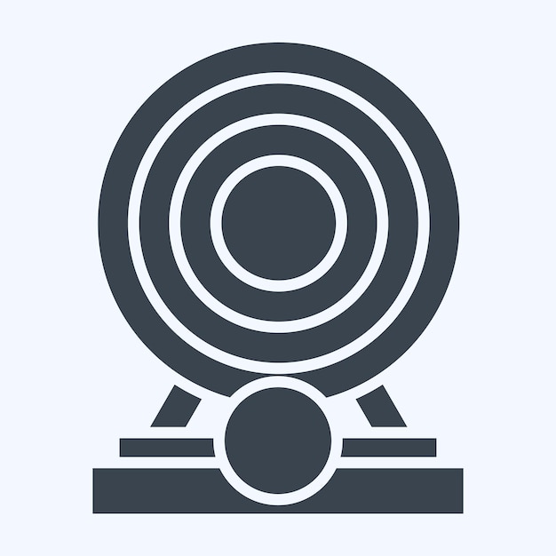 Icon Objetivo financiero relacionado con finanzas e impuestos símbolo estilo glifo ilustración de diseño simple