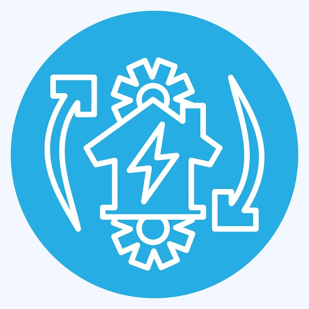 Icon Off the Grid relacionado con el símbolo de almacenamiento de energía estilo de ojos azules editable