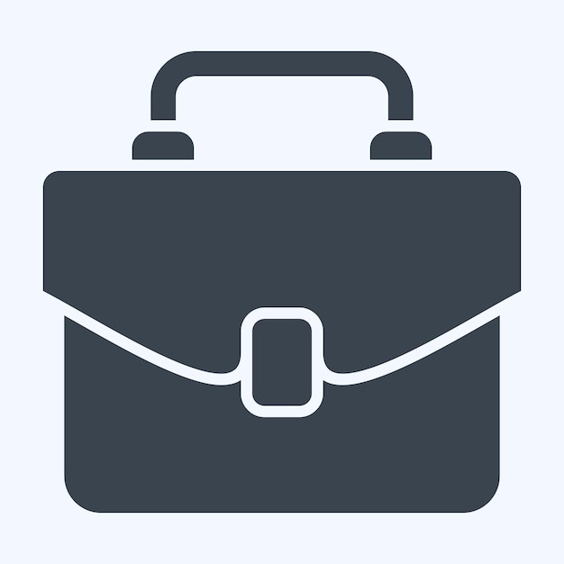 Icon Office Bag relacionado con el estilo de glifo del símbolo de Office ilustración de diseño simple