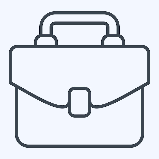 Icon Office Bag relacionado con el estilo de línea de símbolos de Office ilustración de diseño simple