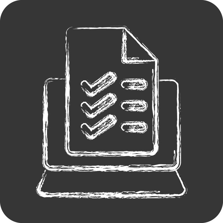 Vector icon onlie prueba relacionada con el símbolo de la educación estilo tiza diseño simple editable ilustración simple