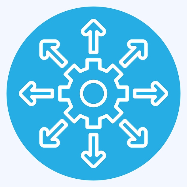 Icon Opciones relacionadas con el símbolo de elección estilo ojos azules ilustración simple