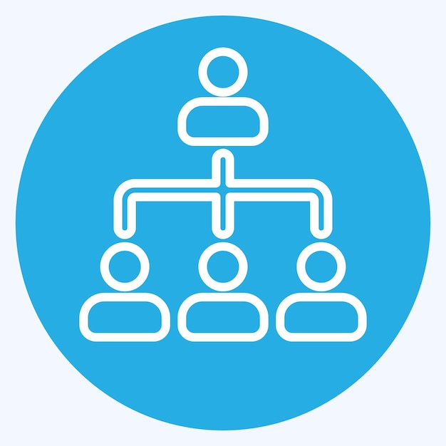 Icon Organización relacionada con el análisis de negocios símbolo ojos azules estilo diseño simple