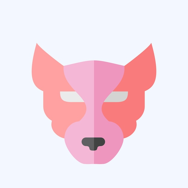 Icon Panther relacionado con los animales símbolo estilo plano diseño simple editable