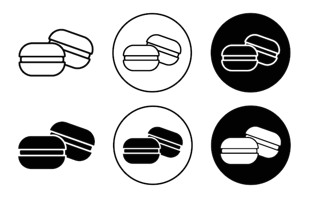 Icon de pastel de macarrón Icon de contorno plano