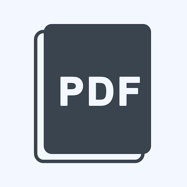 Icon Pdf adecuado para la edición de fotos símbolo diseño de estilo glifo editable