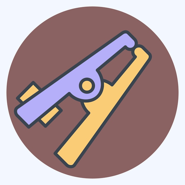 Icon Peso relacionado con soldador Símbolo de equipo Estilo de color mate Diseño simple editable