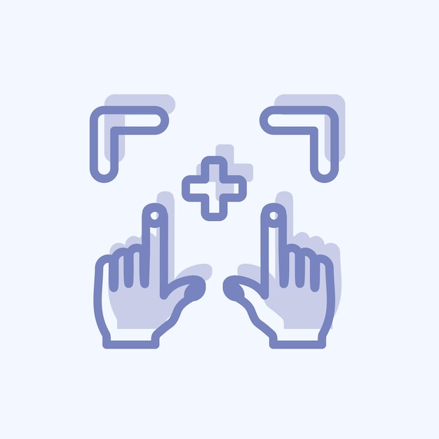 Icon Picture Acción adecuada para las manos Acciones símbolo diseño de estilo de dos tonos editable