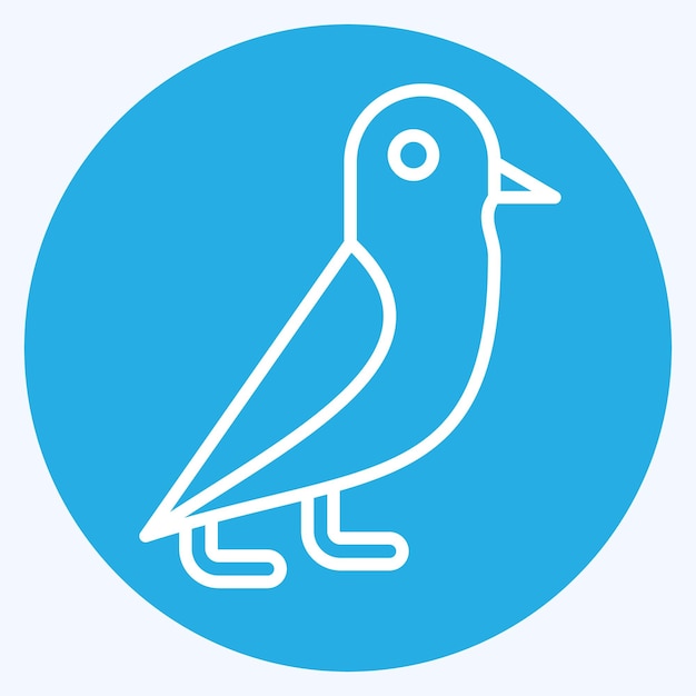 Icon Pigeon relacionado con el símbolo mágico estilo de ojos azules diseño simple editable