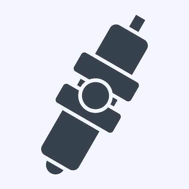 Icon Plug Spark relacionado con el símbolo de las piezas de automóviles estilo glifo ilustración simple