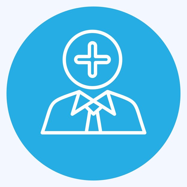 Icon Positive Pensamientos relacionados con el símbolo psicológico estilo de ojos azules editables
