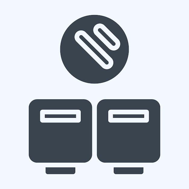 Icon Protección relacionada con el símbolo de higiene estilo glifo ilustración de diseño simple